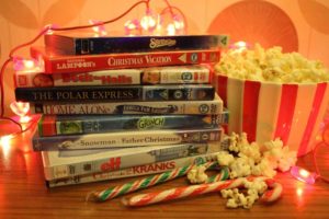 holiday movies on table