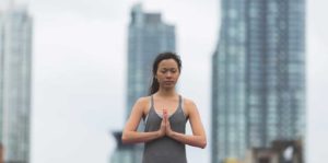 woman meditating