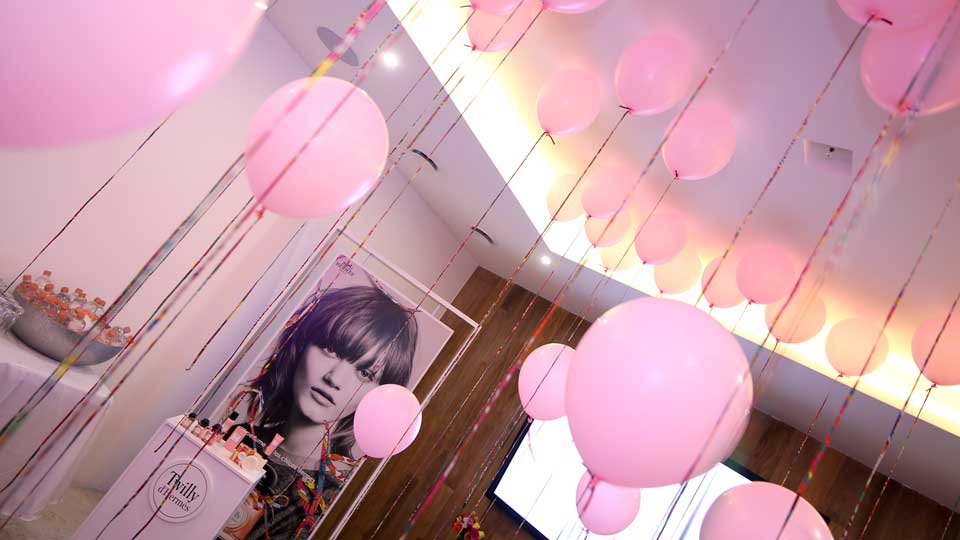 event room with balloon