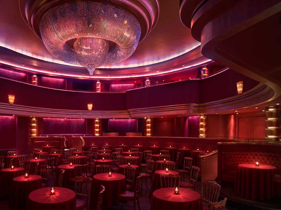 red lighting theater room