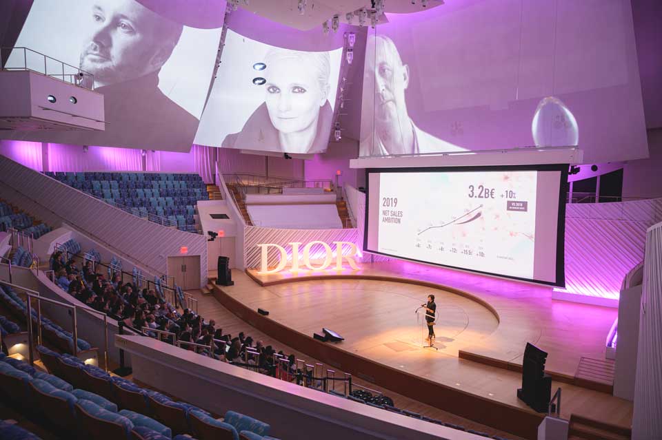 Stage for Dior Event by VIBE agency at the New World Symphony, Miami Beach