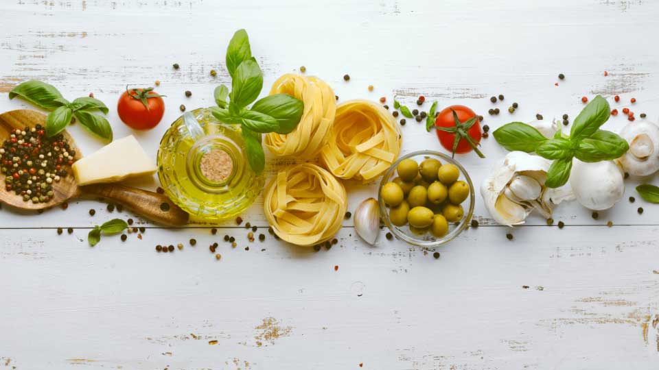 Italian pasta ingredients