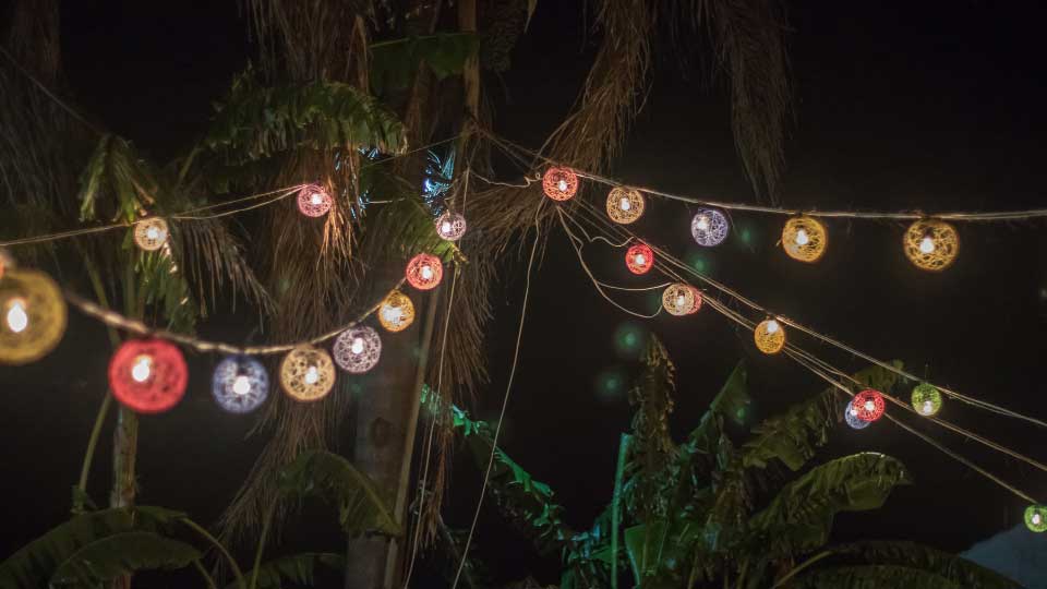 Night light in outdoor setting