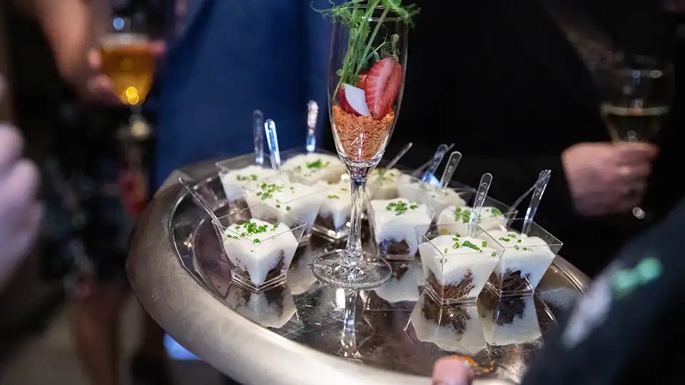 Small Event upscale amuse gueules on a tray