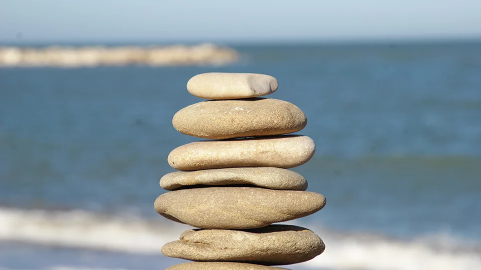 stack of mediation stone