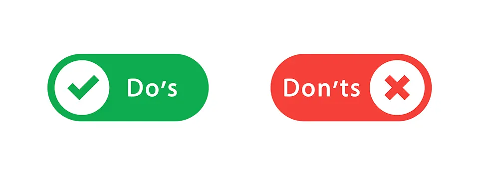 Do and do not red and green icon