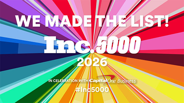 Inc. 5000 2026 badge celebrating The Vibe Agency inclusion on fastest-growing companies list